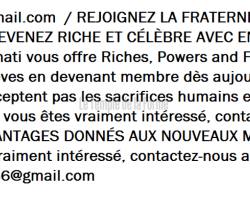 REJOIGNEZ LA FRATERNITÉ ILLUMINATIE AUJOURD'HUI ET DEVENEZ RICHE ET CÉLÈBRE AVEC EN 24 HEURES.!